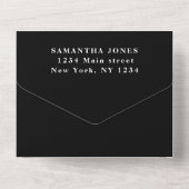 Invitation Tout En Un Black and White Sweet 16 Tiara Seteen Modern All (Verso)