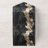 Invitation Tout En Un Black Gold Western Cowhide (Dehors)