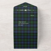 Invitation Tout En Un Black Watch Tartan écossais antique (Dehors)
