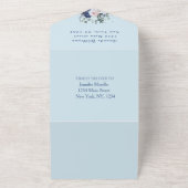 Invitation Tout En Un Bleu Chaton Bleu C'est un Baby shower garçon (Dehors)