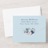 Invitation Tout En Un Bleu Chaton Bleu C'est un Baby shower garçon (Verso)