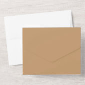 Invitation Tout En Un Bloc de couleur de cache | Conception Mariage douc (Verso)