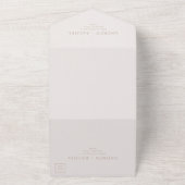 Invitation Tout En Un Blocs neutres Printemps photo de mariage (Dehors)