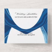 Invitation Tout En Un Blue Agate Sliced Wedding (Verso)