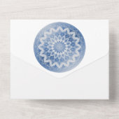 Invitation Tout En Un Blue Lace Mandala Wedding (Verso)