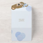 Invitation Tout En Un Blue Teddy On Peut Attendre Un Baby shower Garçon (Dehors)