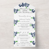 Invitation Tout En Un Blueberries Berries Fruit Élégant Mariage rustique (À l'intérieur)