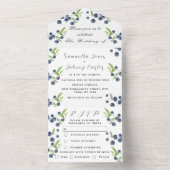 Invitation Tout En Un Blueberries Fruits Été Élégant Mariage rustique (À l'intérieur)