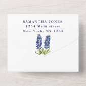 Invitation Tout En Un Bluebonnets Texas Fleur sauvage Sweet 16 Seteen (Verso)