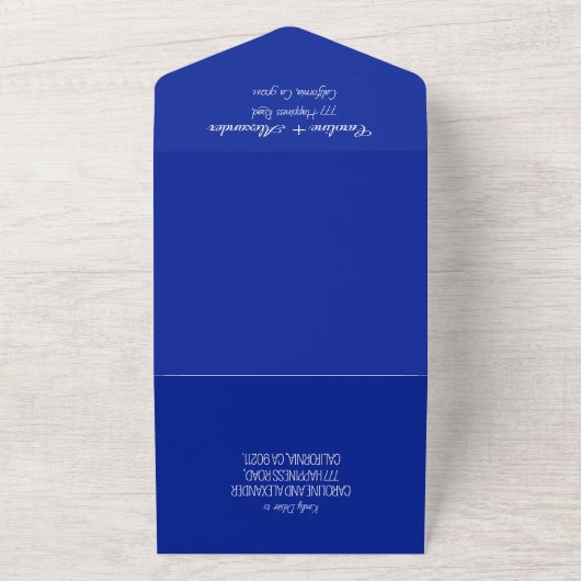 Invitation Tout En Un Bluebonnets Texas Texan Elegant QR Code Mariage (Dehors)
