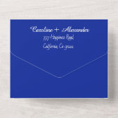Invitation Tout En Un Bluebonnets Texas Texan Elegant QR Code Mariage (Verso)