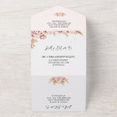 Invitation Tout En Un Blush Boho Dry Floral tout en un mariage Invitatio (Dehors)