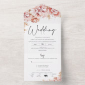 Invitation Tout En Un Blush Boho Dry Floral tout en un mariage Invitatio (À l'intérieur)