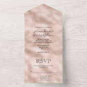 Invitation Tout En Un Blush Rose Glam (À l'intérieur)