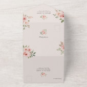 Invitation Tout En Un Blush Roses Editable Elegant Wedding (Dehors)