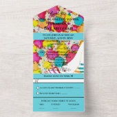 Invitation Tout En Un BM Bar Bat mitzvah Confetti Tallit (À l'intérieur)