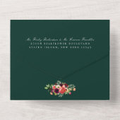 Invitation Tout En Un Bohème Blooms Mariage Tout en un (Verso)