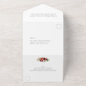 Invitation Tout En Un Bohème Blooms Mariage Tout en un (Dehors)
