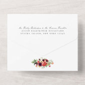 Invitation Tout En Un Bohème Blooms Mariage Tout en un (Verso)