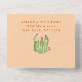 Invitation Tout En Un Bohemian Cactus Desert Baby shower Boy Earth Tone (Verso)