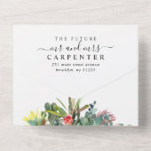 Invitation Tout En Un Boho Cactus Cactus Succulent Désert Mariage floral (Verso)