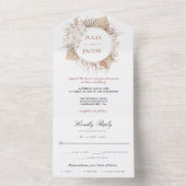 Invitation Tout En Un Boho Chic Aquarelle Mariage Floral (À l'intérieur)