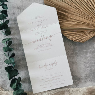 Invitation Tout En Un Boho Chic Blush Pink Meice Choice RSVP Mariage