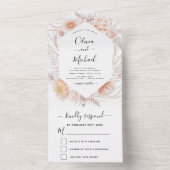 Invitation Tout En Un Boho Chic Dusty Rose Desert Wedding RSVP (À l'intérieur)