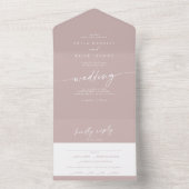 Invitation Tout En Un Boho Chic Dusty Rose Rose Meice Choice Mariage RSV (À l'intérieur)