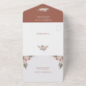 Invitation Tout En Un Boho Chic Pampas Grass Terracotta Floral Mariage (Dehors)