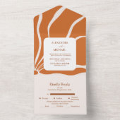 Invitation Tout En Un Boho Chic Retro Floral Mariage (À l'intérieur)