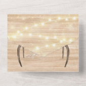 Invitation Tout En Un Boho Deer Antler Floral Mariage (Verso)