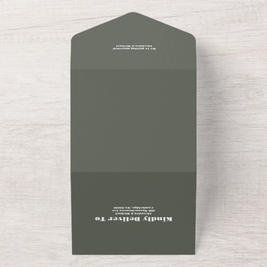 Invitation Tout En Un Boho Desert Cactus Code QR Mariage illustré (Dehors)