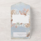 Invitation Tout En Un Boho Dusty Blue Beach Dîner rustique (Dehors)