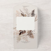 Invitation Tout En Un Boho Fall Brown Botanical Mariage QR Code (Dehors)