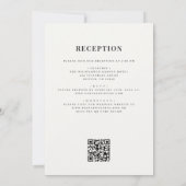 Invitation Tout en un Boho Fleur sauvage QR Code Mariage (Dos)