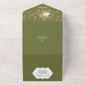 Invitation Tout En Un Boho fleuri vert orchidée fleur sauvage île mariag (Dehors)