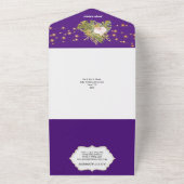 Invitation Tout En Un Boho fleuri violet orchidée fleur sauvage chic mar (Dehors)
