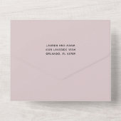 Invitation Tout En Un Boho Floral Beige Brown Aquarelle Mariage (Verso)