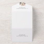 Invitation Tout En Un Boho Floral BotaniqueMariage Tout En Un (Dehors)