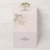 Invitation Tout En Un Boho Floral Pampas Herbe Protéa Géométrique Or Tou (Dehors)