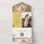Invitation Tout En Un Boho Floral Spring Wedding (À l'intérieur)