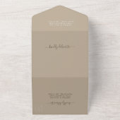 Invitation Tout En Un Boho Mariage Beige Tout en un (Dehors)