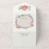 Invitation Tout En Un Boho mignonne animal tout en un Baby shower Invita (Dehors)