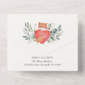 Invitation Tout En Un Boho mignonne animal tout en un Baby shower Invita (Verso)