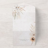 Invitation Tout En Un Boho Neutre Moderne Dîner Floral (Dehors)