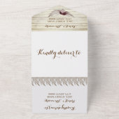 Invitation Tout En Un Boho Pampas Grass Mariage et réponse RSVP (Dehors)