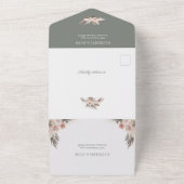 Invitation Tout En Un Boho Pampas Grass Sage Vert Floral Mariage (Dehors)