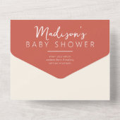 Invitation Tout En Un Boho Pampas herbe citrouilles tomber amoureux avec (Verso)
