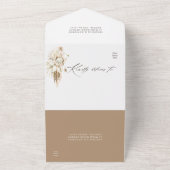 Invitation Tout En Un Boho Protea Pampas Grass Mariage Floral (Dehors)